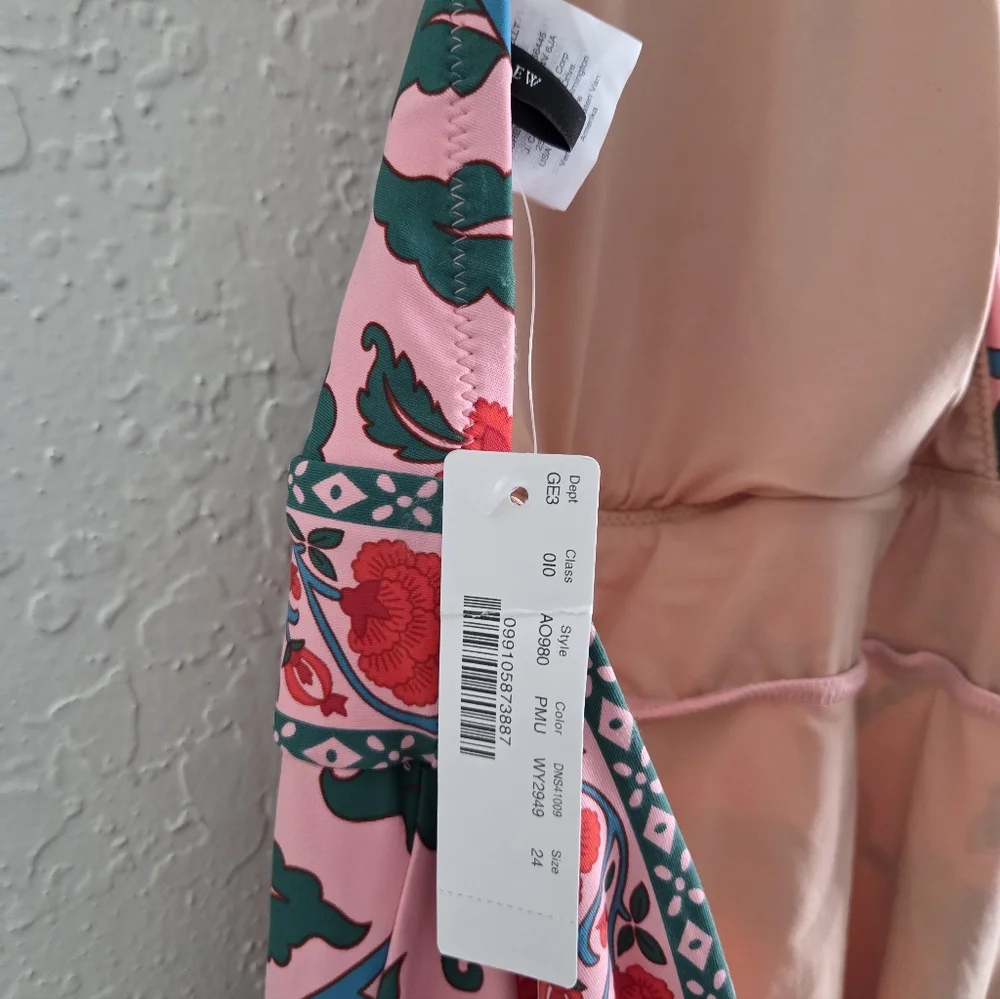 J Crew Halter One Piece Floral Padded V Neck Tropical Swimsuit - Picture 7 of 7